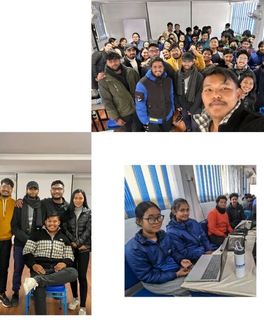 Students engaging in web development workshop